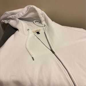 White Zip-Up Hoodie
